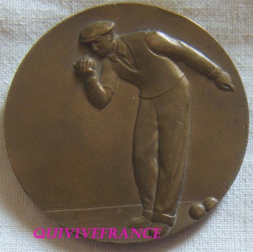 Med15001 bronze petanque medal - med15001,